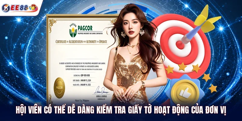 Hội viên có thể dễ dàng kiểm tra giấy tờ hoạt động của đơn vị